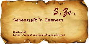 Sebestyén Zsanett névjegykártya